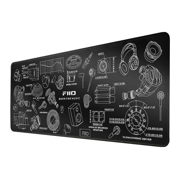 Килимок FiiO F2051H чорний з малюнками Hi-Fi продукції