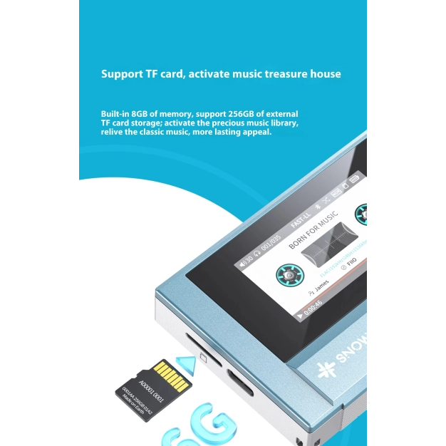 Snowsky ECHO Mini Sky Blue - портативний плеєр з Bluetooth та microSD