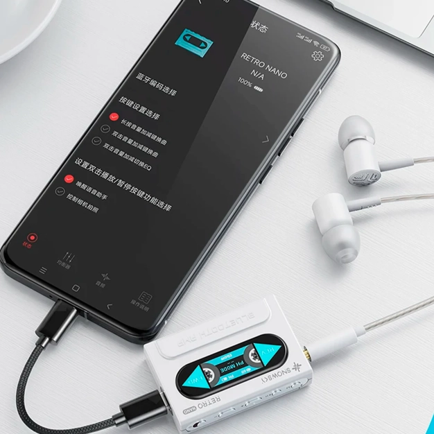 FiiO Snowsky Retro Nano White — Bluetooth ЦАП та підсилювач для навушників