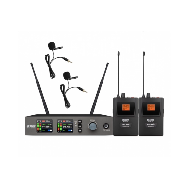 DV audio MGX-24B MKII з петличними мікрофонами та двома передавачами
