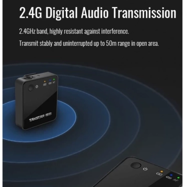 Мікрофон Takstar V1 Single Wireless Black для зйомки та стримінгу
