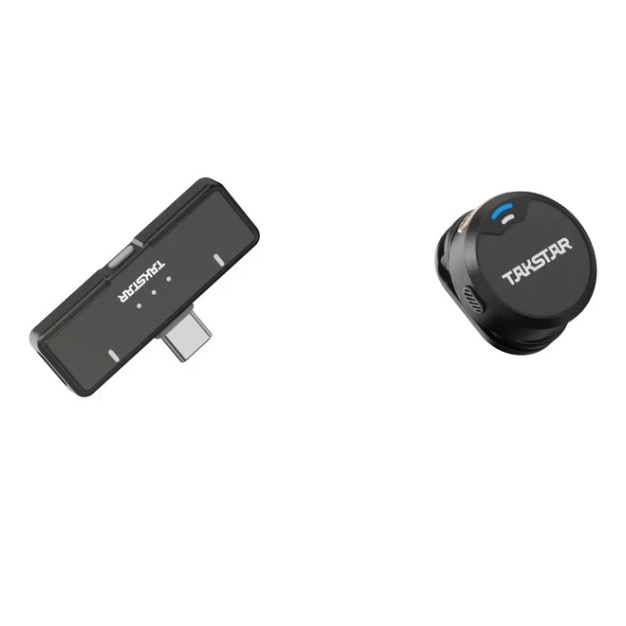 Takstar V2 Dual Wireless - бездротовий петличний мікрофон, чорний Takstar V2 Dual Wireless - бездротовий петличний мікрофон, чорний