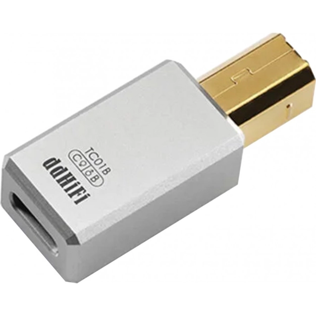 Адаптер DD HiFi TC01B USB-B (m) – USB-C (f) сріблястий