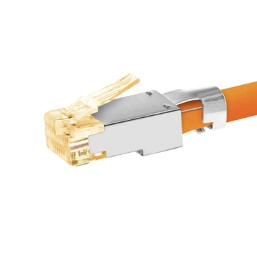 RJ45 конектор Simply45 S45-1155 10G Shielded External Ground, помаранчевий - 50 шт