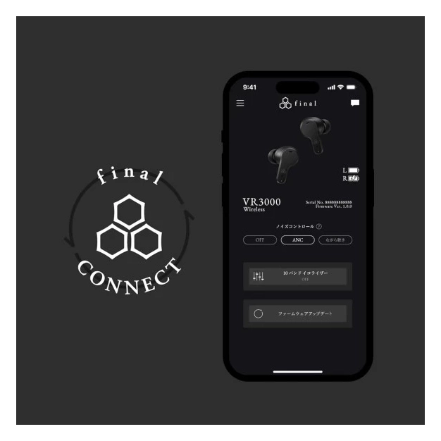 Ігрові навушники Final Audio VR3000 Wireless Black з низькою затримкою