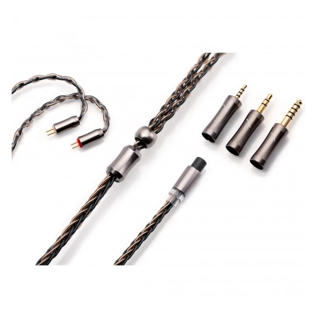 Кабель для навушників Kinera Leyding 2-pin 1.2 м сірий зі змінними штекерами