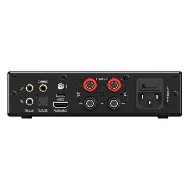 2-канальний підсилювач з індикацією рівня S.MSL A200 Black – Bluetooth 5.0, HDMI ARC