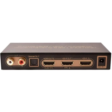 AirBase K-SP124KA V2.0 - HDMI спліттер 1×2 з аудіоекстрактором, 4K HDR