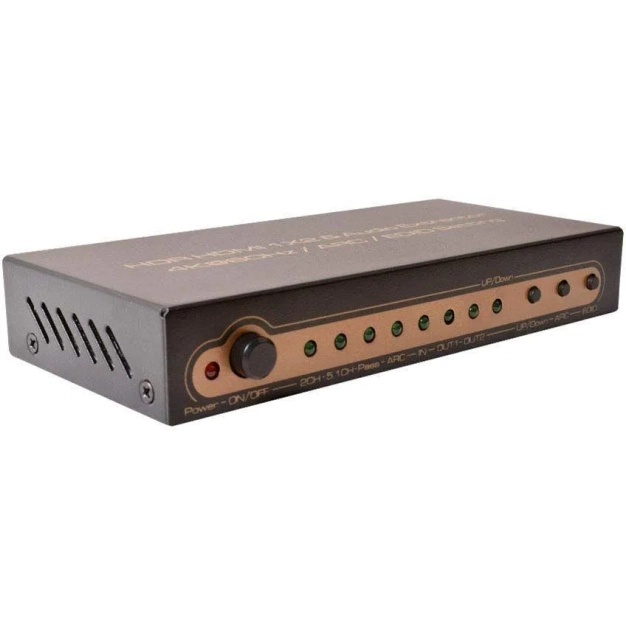 AirBase K-SP124KA V2.0 - HDMI спліттер 1×2 з аудіоекстрактором, 4K HDR