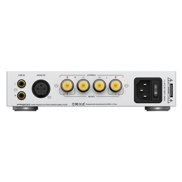 Підсилювач потужності SMSL PA200 Silver - GaN, мостовий режим