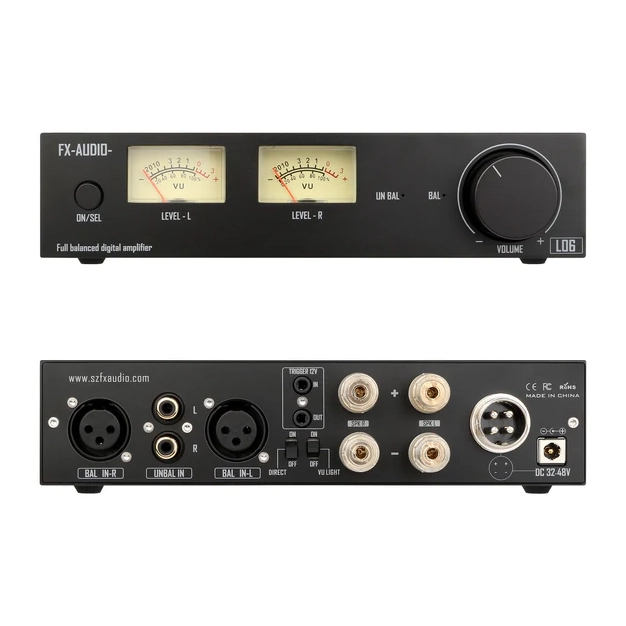 Підсилювач потужності FX-AUDIO L06 Black – 2×300Вт, повністю балансний