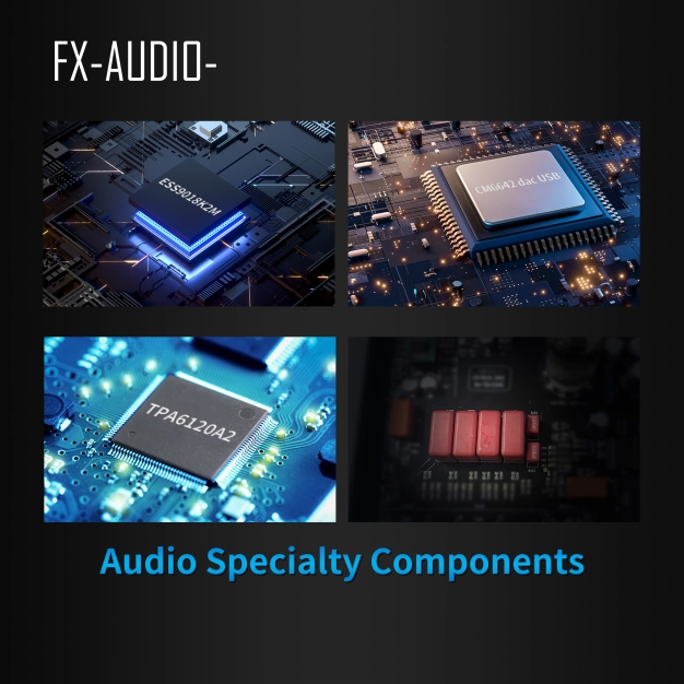 ЦАП FX-AUDIO DAC-A10 Black - ES9018K2M, Bluetooth 5.1, лампи 6N3