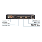 AirBase K-SP124KA-2 - HDMI 1×2 спліттер з Audio Extractor, HDR, ARC та EDID