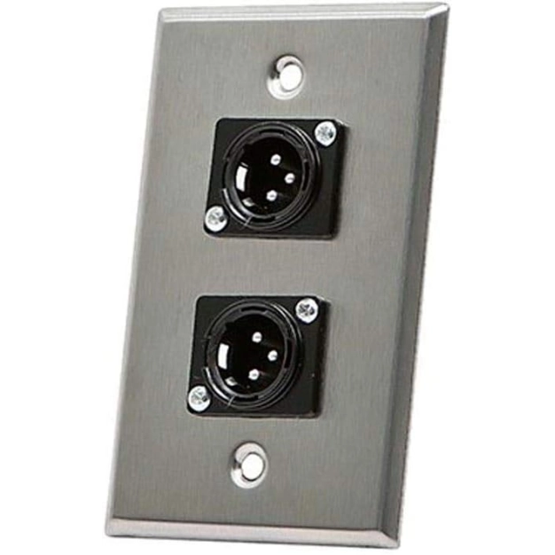 Monoprice 107398 - настінна панель з 2× XLR Male, цинковий сплав