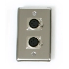 Elite Core OSP D-2-XLR – настінна панель 2× XLR Female, нерж. сталь