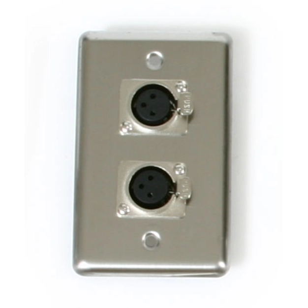 Elite Core OSP D-2-XLR – настінна панель 2× XLR Female, нерж. сталь