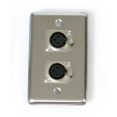 Elite Core OSP D-2-XLR – настінна панель 2× XLR Female, нерж. сталь