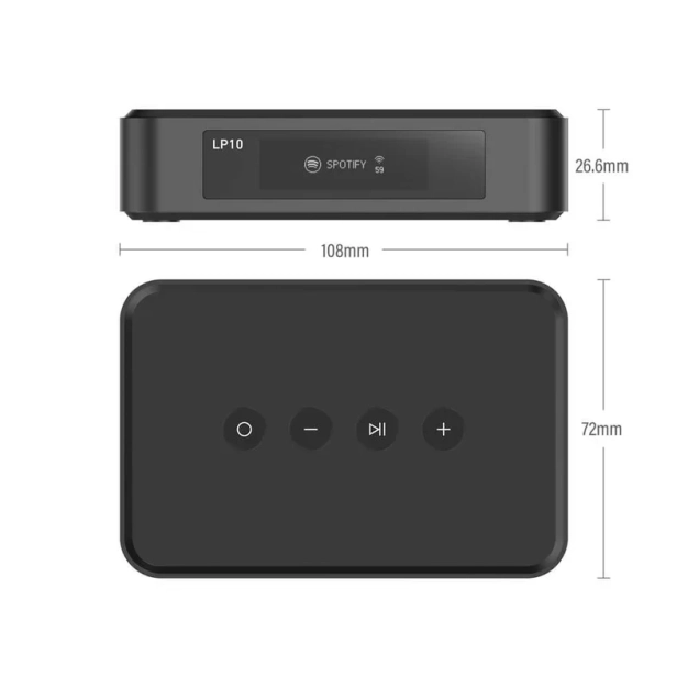 Arylic LP10 мережевий аудіо-стример Wi-Fi/Bluetooth чорний