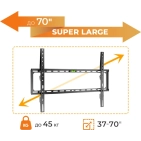Настінний кронштейн ITech PLB-64 для ТВ 37-70" Black