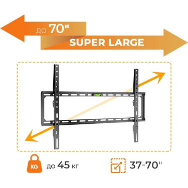 Настінний кронштейн ITech PLB-64 для ТВ 37-70" Black