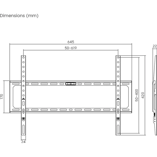 Настінний кронштейн ITech PLB-64 для ТВ 37-70" Black