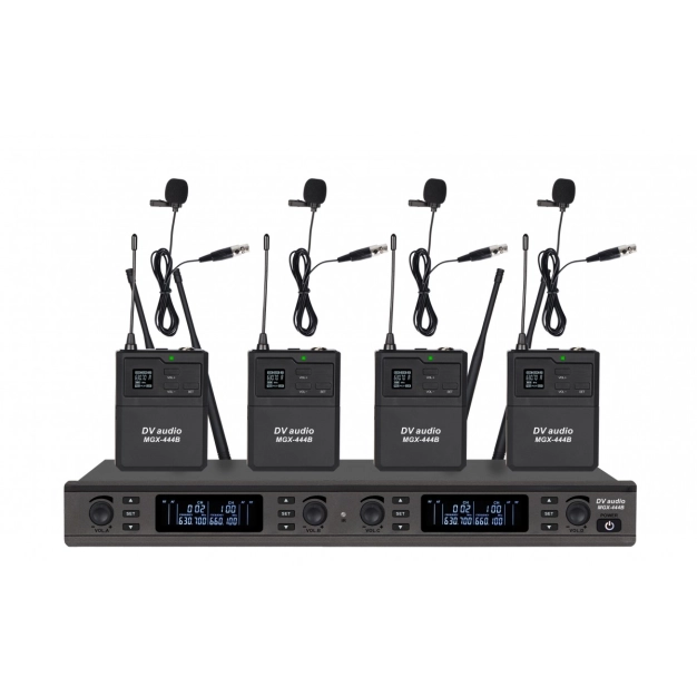 Радіосистема DV audio MGX-444B L з петличками UHF 4 каналу