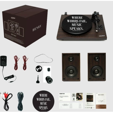 Вініловий програвач Gadhouse Henry (Ebony) з акустикою, Bluetooth, USB