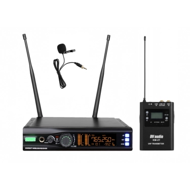 Радіосистема DV audio WMS-12T H Black з наголовним мікрофоном