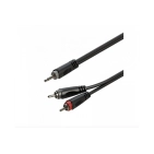 Міжблочний аудіокабель 2 RCA - mini Jack 3.5 мм 2 м