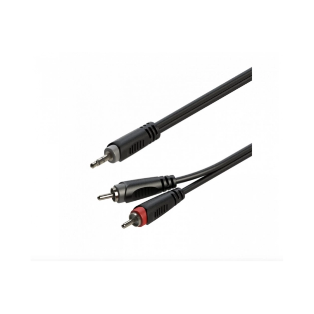 Міжблочний аудіокабель 2 RCA - mini Jack 3.5 мм 2 м