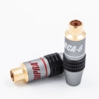 Роз'єм RCA мама Supra RCA-6 Female Plug Red/Black з позолоченими контактами