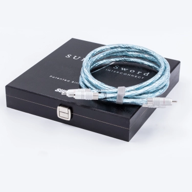 RCA кабель Supra Sword Excalibur ISL Rhodium 1 м Ice Blue