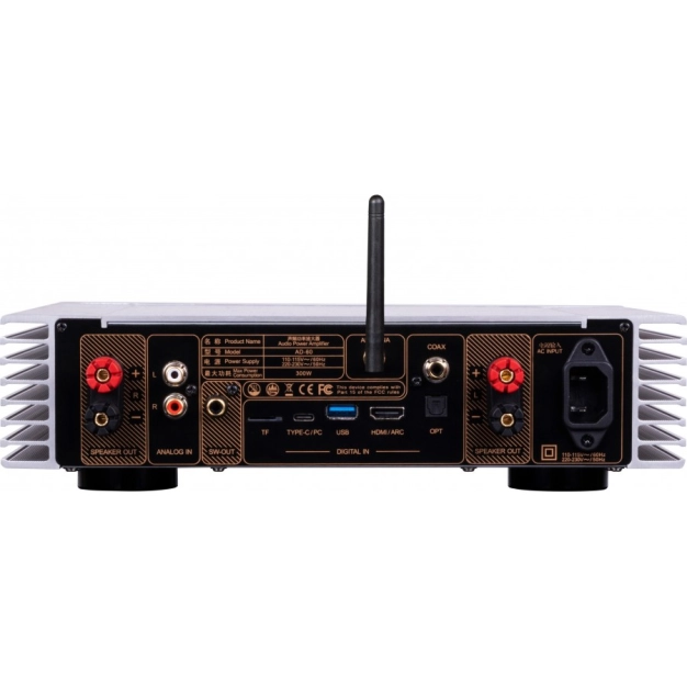 Стереопідсилювач ToneWinner AD-60 Silver з HDMI ARC та Bluetooth