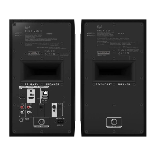 Полочна акустика Klipsch The Fives II Ebony з HDMI eARC