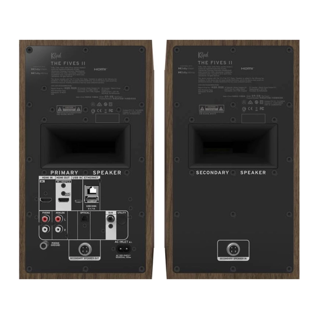Полочна акустика Klipsch The Fives II Walnut з HDMI eARC