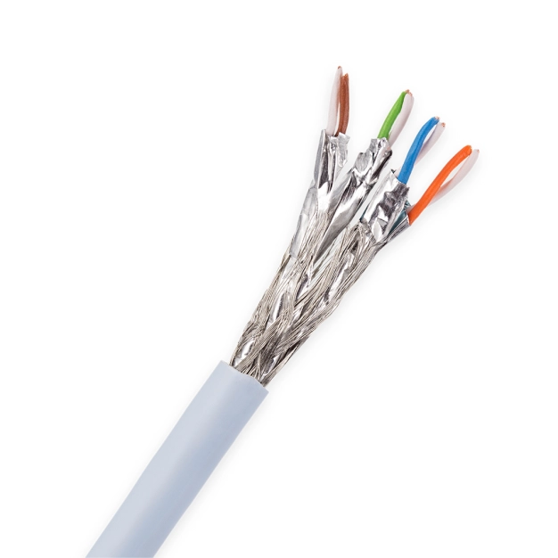 Мережевий кабель Supra CAT 8 STP FRHF RJ45-RJ45 0.5 м Blue