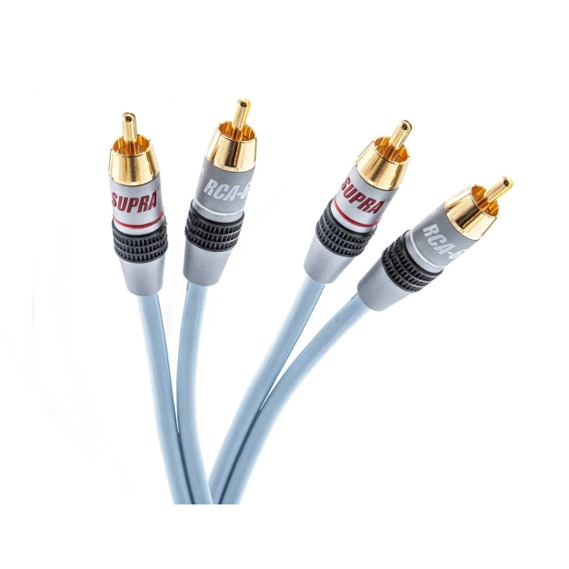 Міжблочний кабель Supra DUAL 2RCA-2RCA Audio 1.5 м Ice Blue