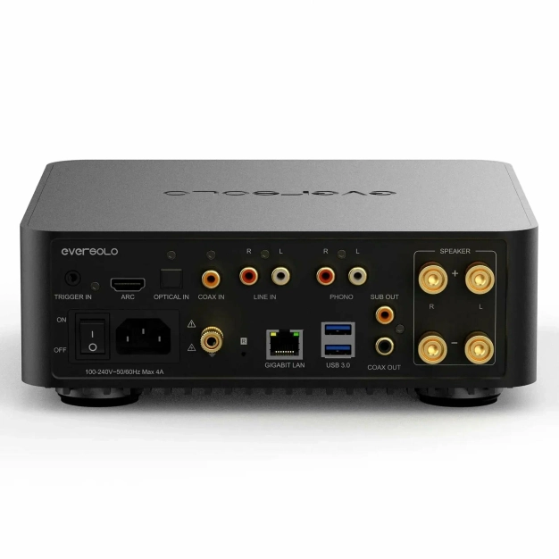 Поточний підсилювач EverSolo Play Black з HDMI ARC та стрімінгом