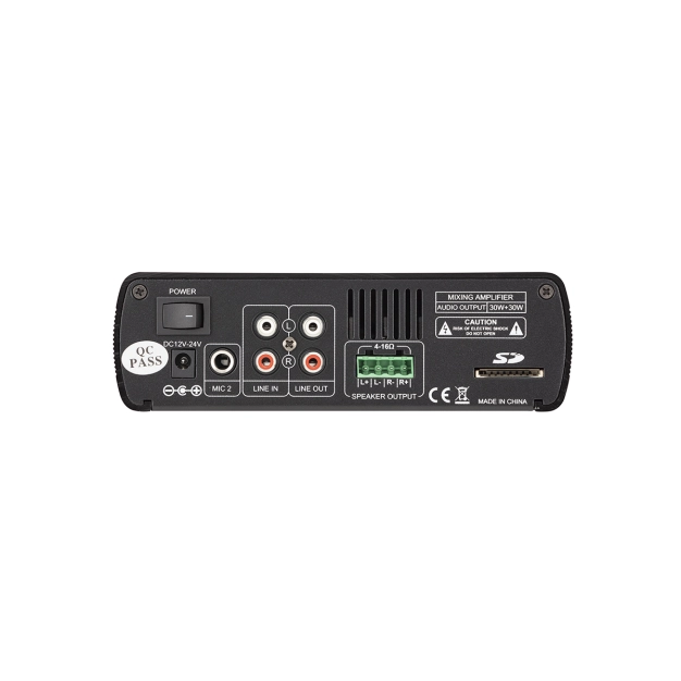 Компактний стереопідсилювач HELVIA HCA-60 PLAY з Bluetooth та USB