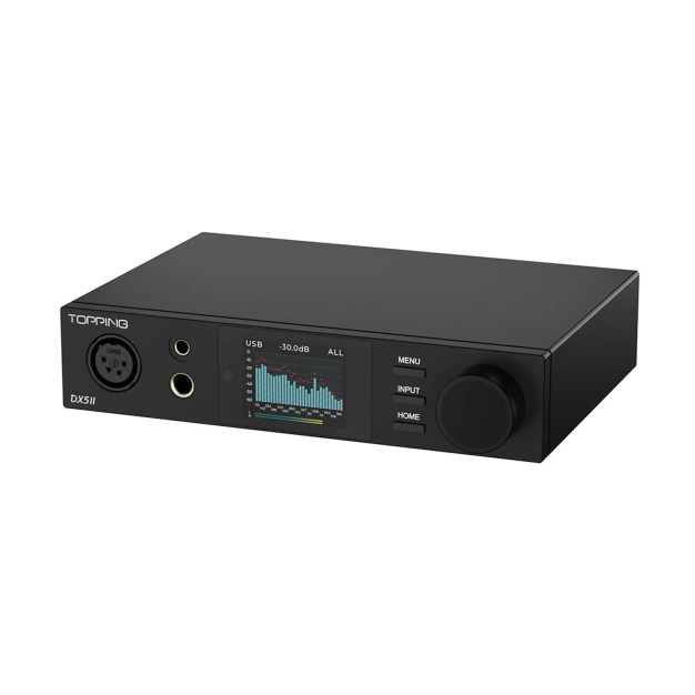 Настільний ЦАП та підсилювач для навушників Topping DX5 II Black з Bluetooth LDAC