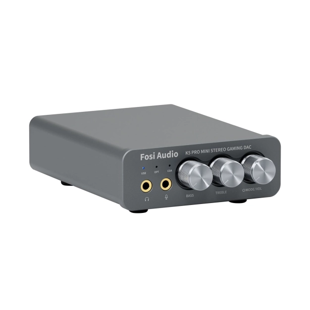 ЦАП Fosi Audio K5 Pro Gray - USB DAC для ПК та ігрових консолей