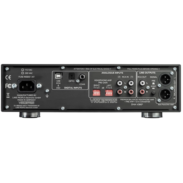 Violectric DHA V380 mk2 Black — балансовий ЦАП та підсилювач для навушників Hi-End