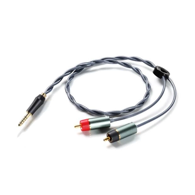 Кабель DD HiFi RC40A 4.4 мм – 2 RCA 60 см сірий