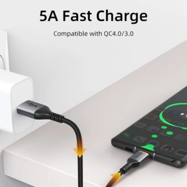Cabletime CA50L USB-A - USB-C 2 м, 5A Black