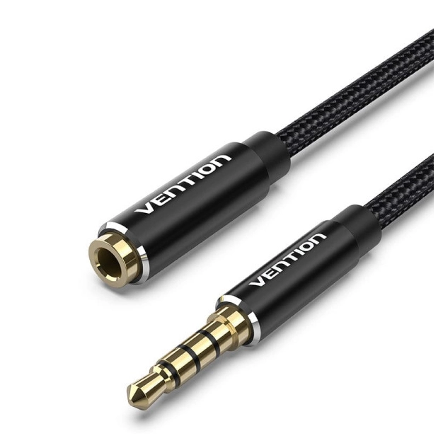 Vention BHCBL 3.5 мм MF 10 м Black — аудіокабель