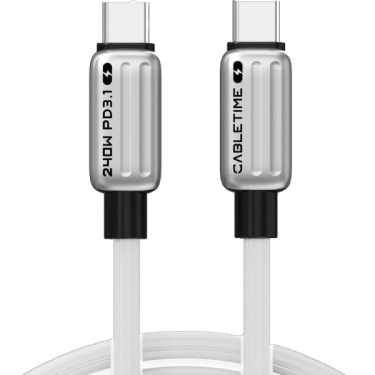 Cabletime CU07H USB-C – USB-C 1 м, PD240W White