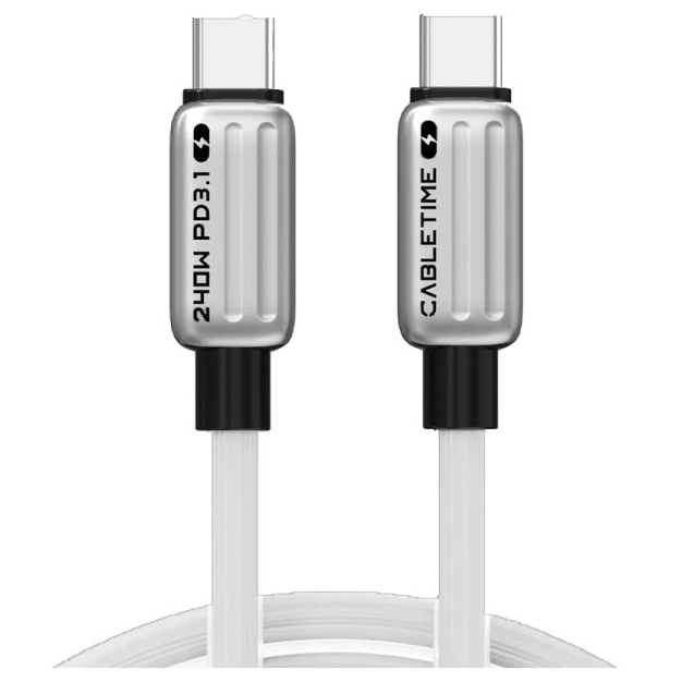 Cabletime CU07L 2 м USB-C - USB-C 240W White
