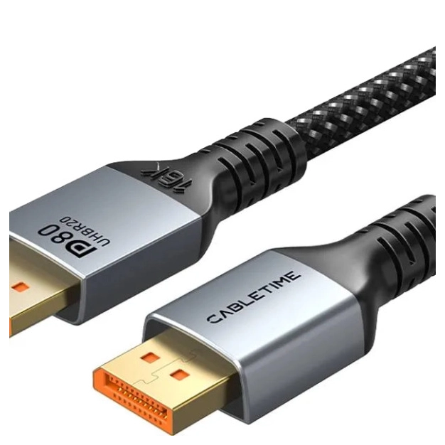 Кабель Cabletime CD13L DisplayPort 2.1 2 м 80Gbps