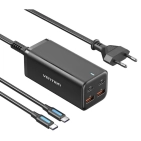 Зарядний пристрій Vention FBSBG-EU 4 порти 200W Black
