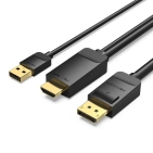 Кабель Vention ABJBG HDMI-DP 1.5 м, 4K 60Hz